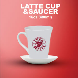 LATTE CUP & SAUCER-F001