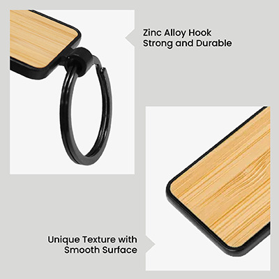 GTTG101 BAMBOO BLACK METAL KEY HOLDER-F072