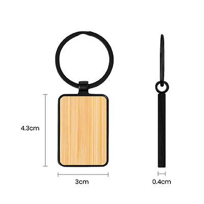 GTTG101 BAMBOO BLACK METAL KEY HOLDER-F072