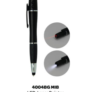 4004BG-MIB-LED,LASER POINTER & STYLUS BALL GEL PEN-F022