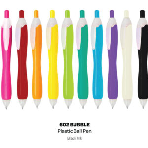 602-BUBBLE-PLASTIC BALL PEN-F022