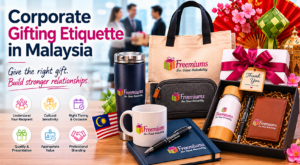 Corporate gifting etiquette Malaysia with premium business gifts and festive packaging.